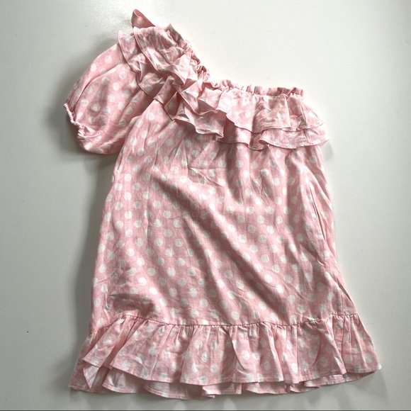 Lisa Marie Fernandez Pink Polka Dot Ruffle Dress - Picture 6 of 10